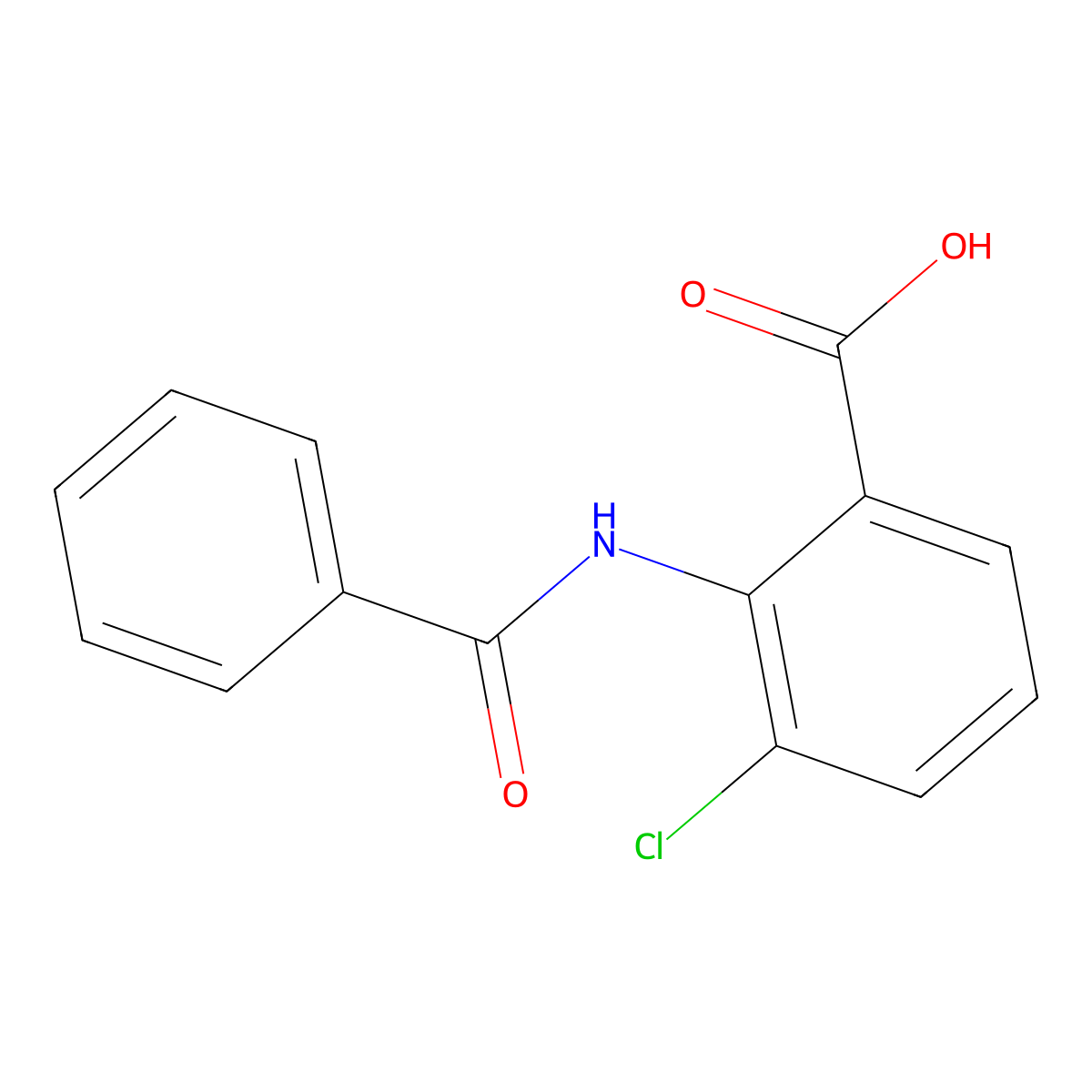 2-Benzamido-3-chlorobenzoic acid molecular structure, CAS 19407-88-6
