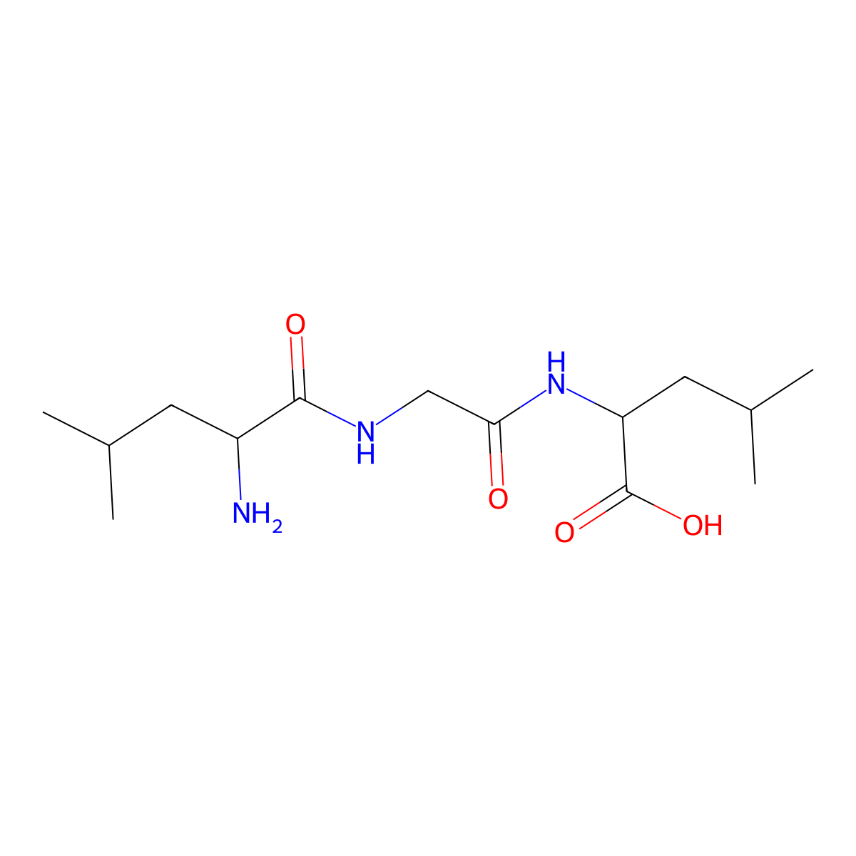 N-(N-L-Leucylglycyl)-L-leucine molecular structure, CAS 19408-48-1