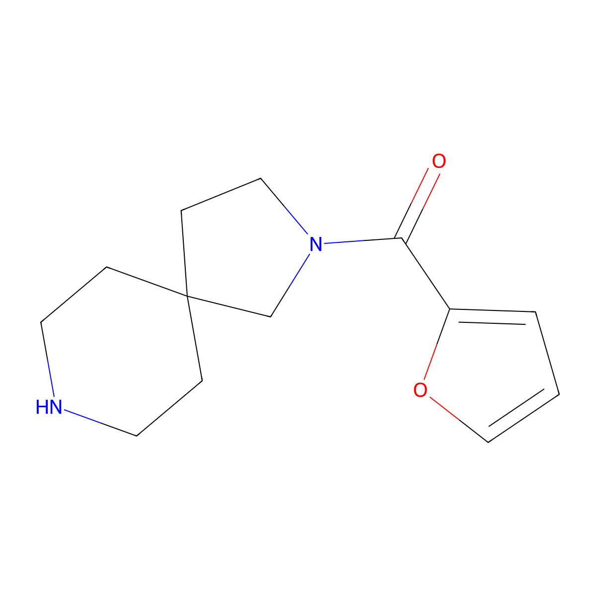 Furan-2-Yl(2,8-Diazaspiro[4.5]Decan-2-Yl)Methanone molecular structure, CAS 1940829-72-0