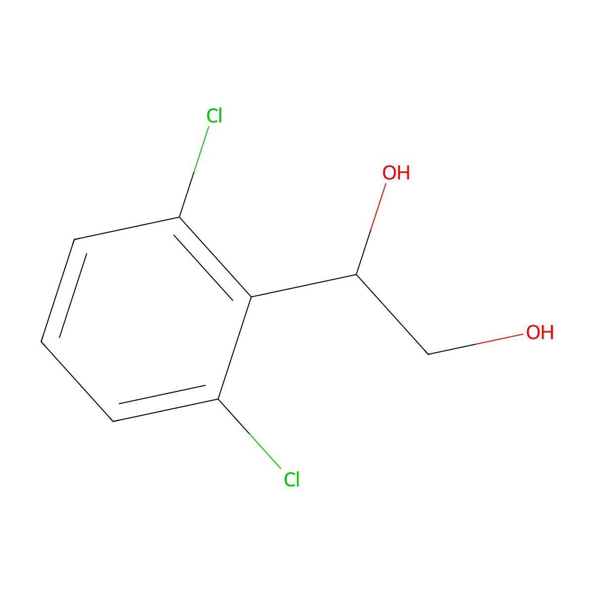 1-(2,6-Dichlorophenyl)ethane-1,2-diol molecular structure, CAS 194085-82-0