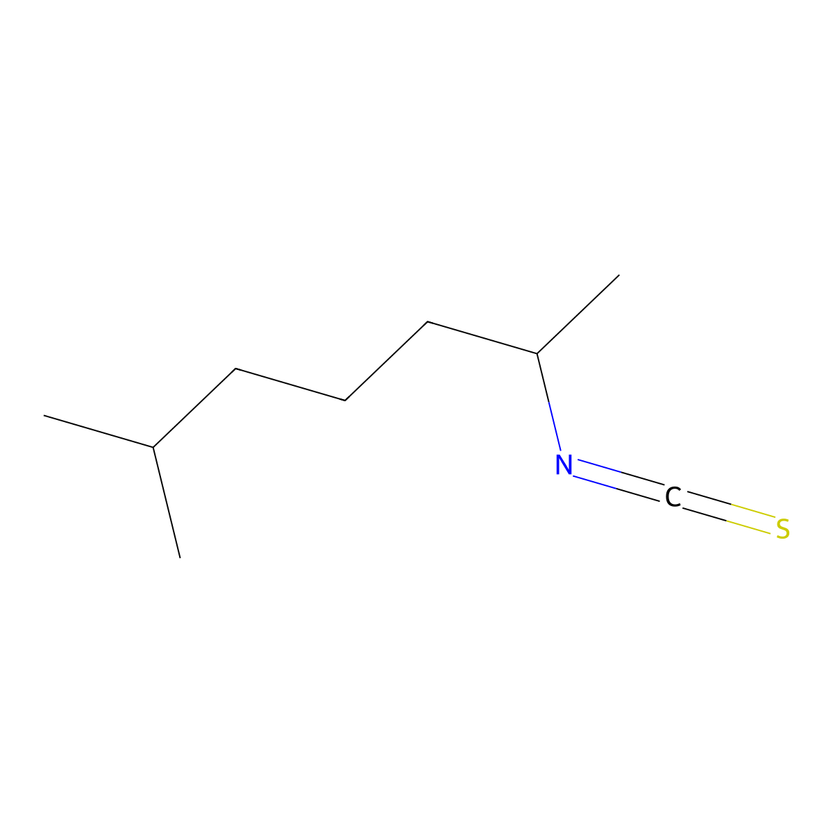2-Isothiocyanato-6-methylheptane molecular structure, CAS 194086-70-9