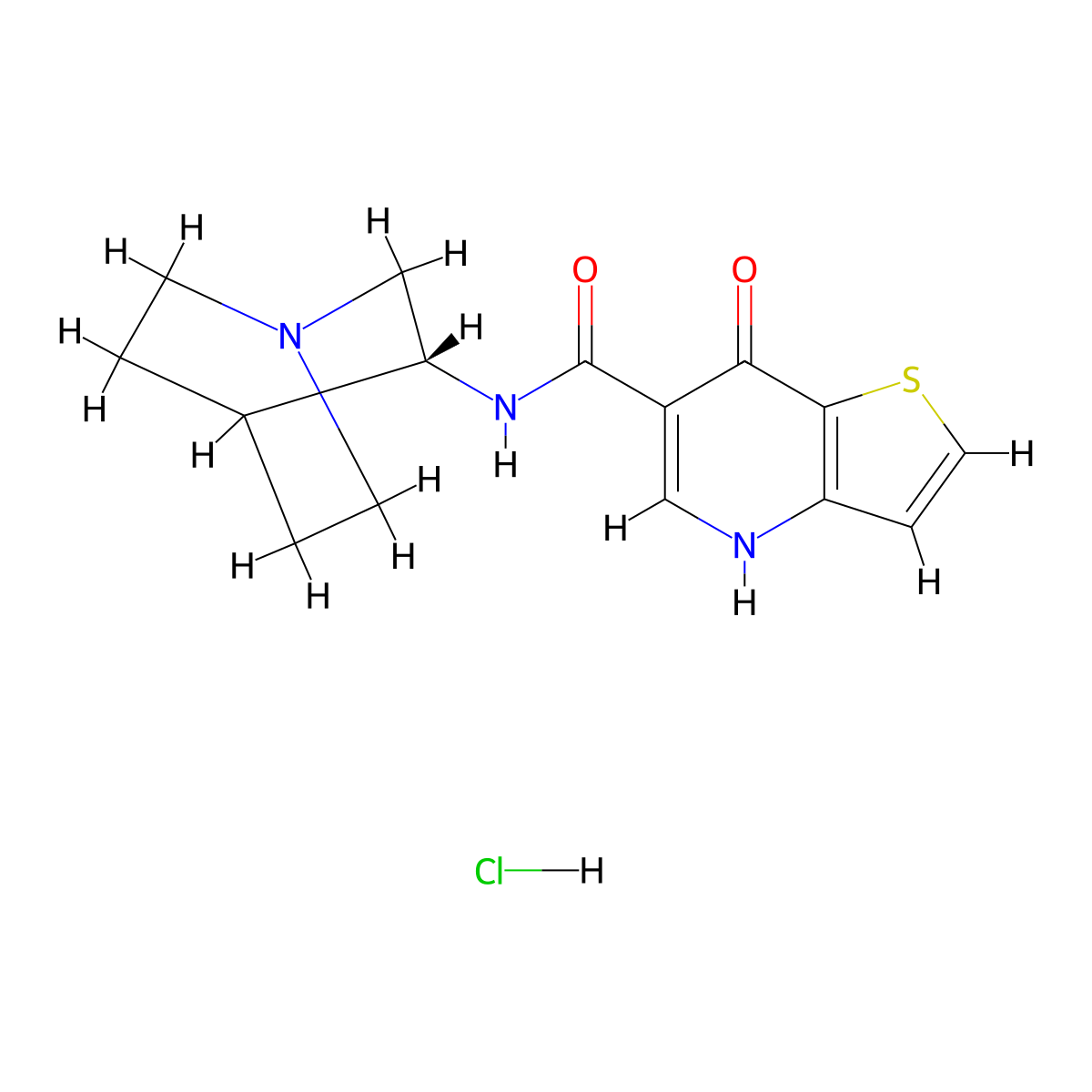 Pumosetrag hydrochloride molecular structure, CAS 194093-42-0