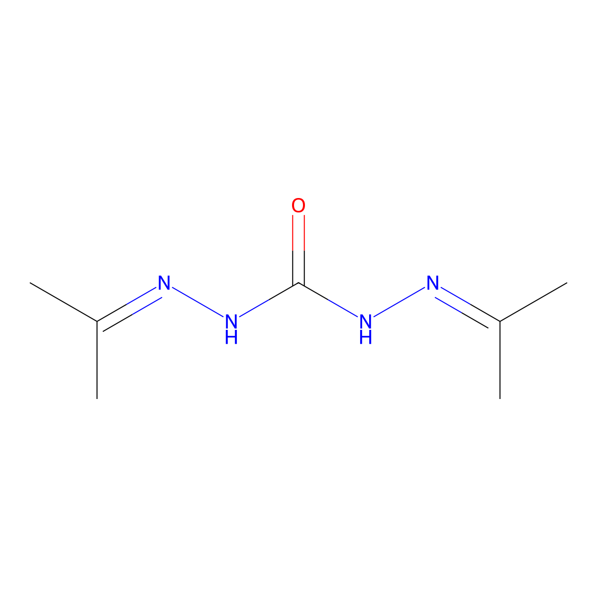 1,3-Bis(propan-2-ylideneamino)urea molecular structure, CAS 19411-36-0