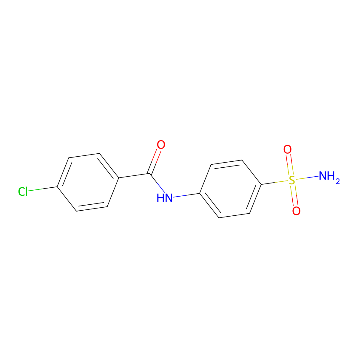 4-chloro-N-(4-sulfamoylphenyl)benzamide molecular structure, CAS 19411-46-2