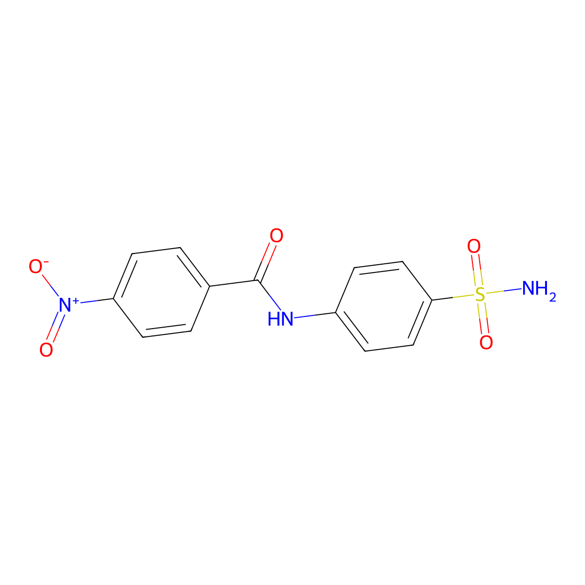4-nitro-N-(4-sulfamoylphenyl)benzamide molecular structure, CAS 19411-48-4