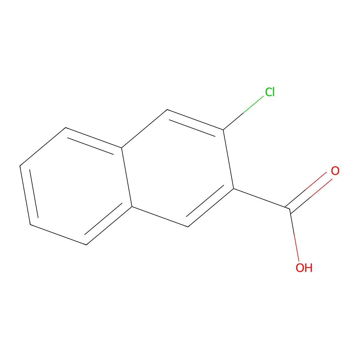3-Chloronaphthalene-2-carboxylic acid molecular structure, CAS 19411-56-4
