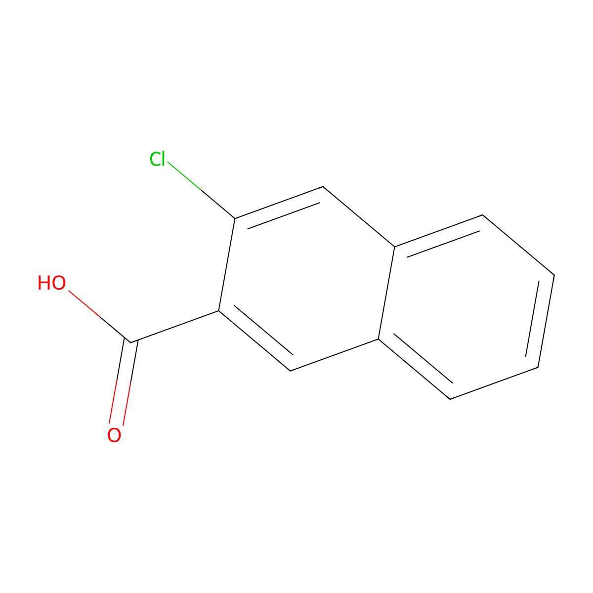 3-Chloronaphthalene-2-carboxylic acid molecular structure, CAS 19411-56-4