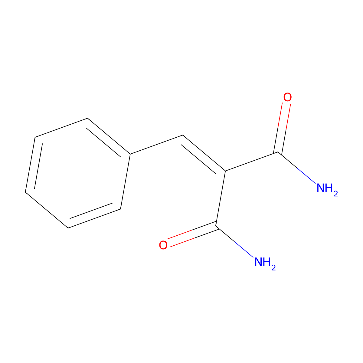 Propanediamide, 2-(phenylmethylene)- molecular structure, CAS 19411-83-7