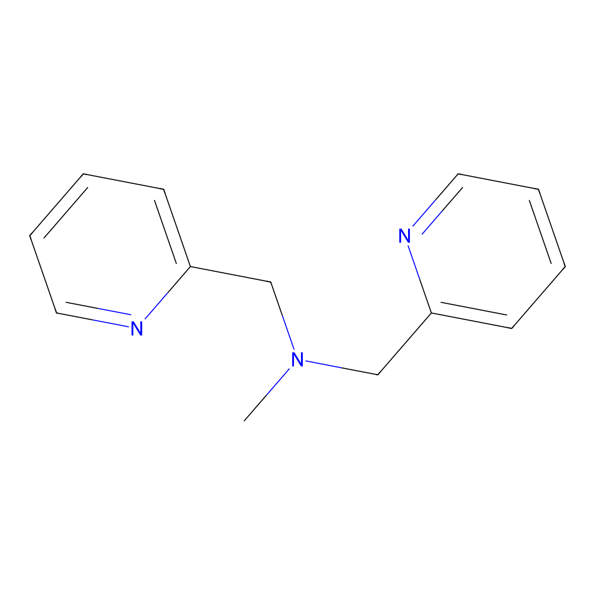 N-Methylbis(2-pyridylmethyl)amine molecular structure, CAS 19411-85-9