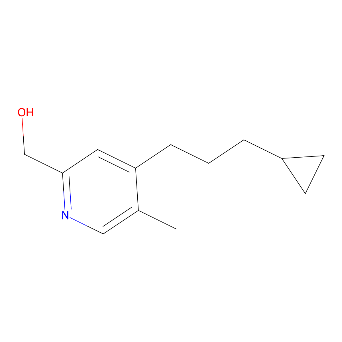 [4-(3-Cyclopropylpropyl)-5-methylpyridin-2-yl]methanol molecular structure, CAS 1941154-32-0