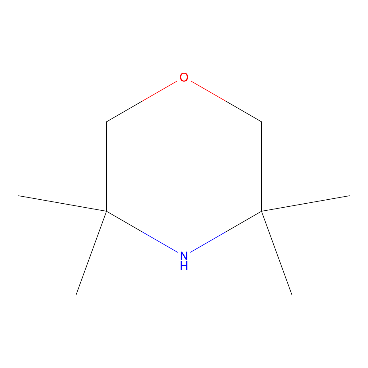 3,3,5,5-Tetramethylmorpholine molecular structure, CAS 19412-12-5