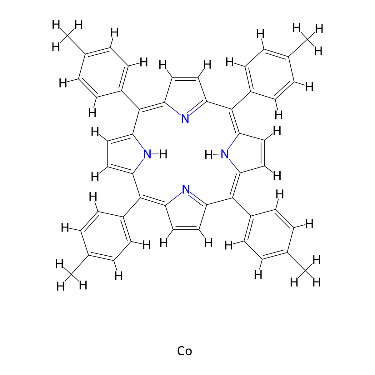 meso-Tetratolylporphyrin-Co(II) molecular structure, CAS 19414-65-4