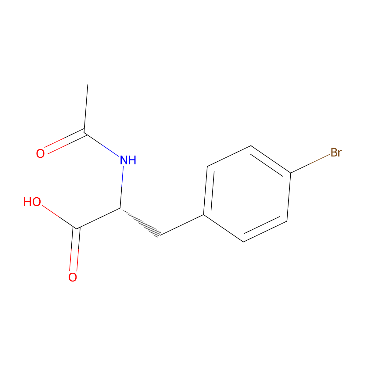 Ac-D-Phe(4-Br)-OH molecular structure, CAS 194149-55-8