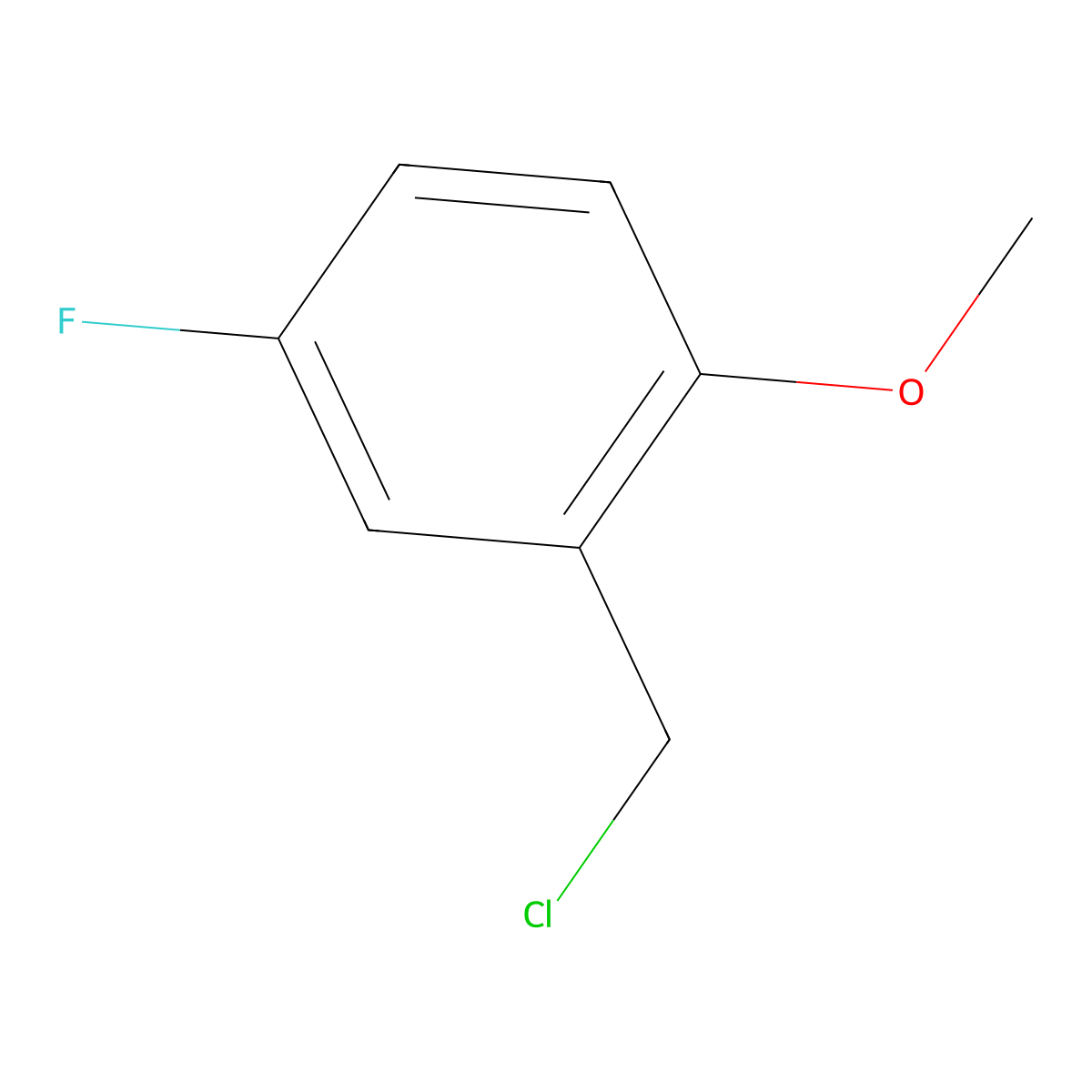 2-(Chloromethyl)-4-fluoro-1-methoxybenzene molecular structure, CAS 19415-40-8