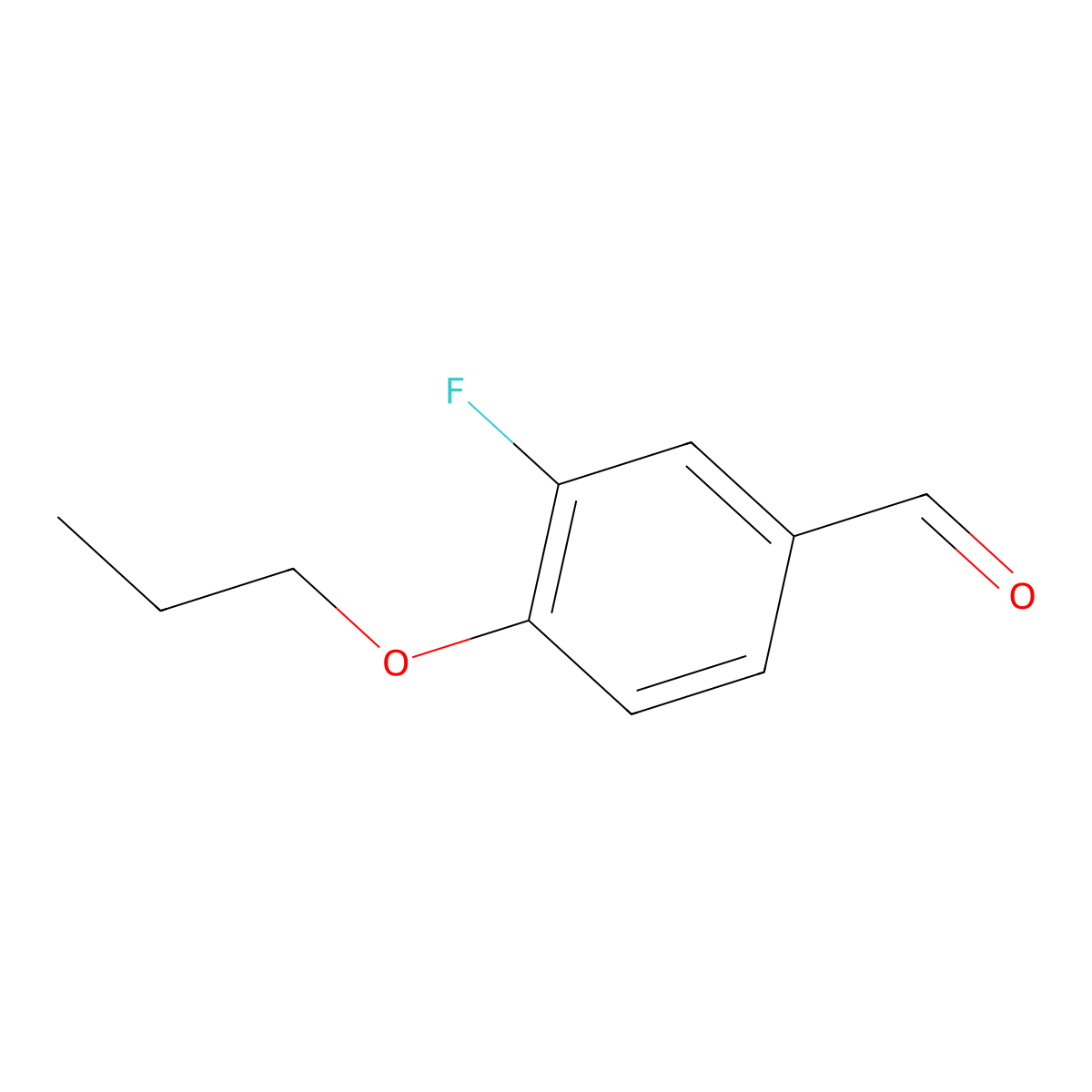 3-Fluoro-4-propoxybenzaldehyde molecular structure, CAS 19415-48-6