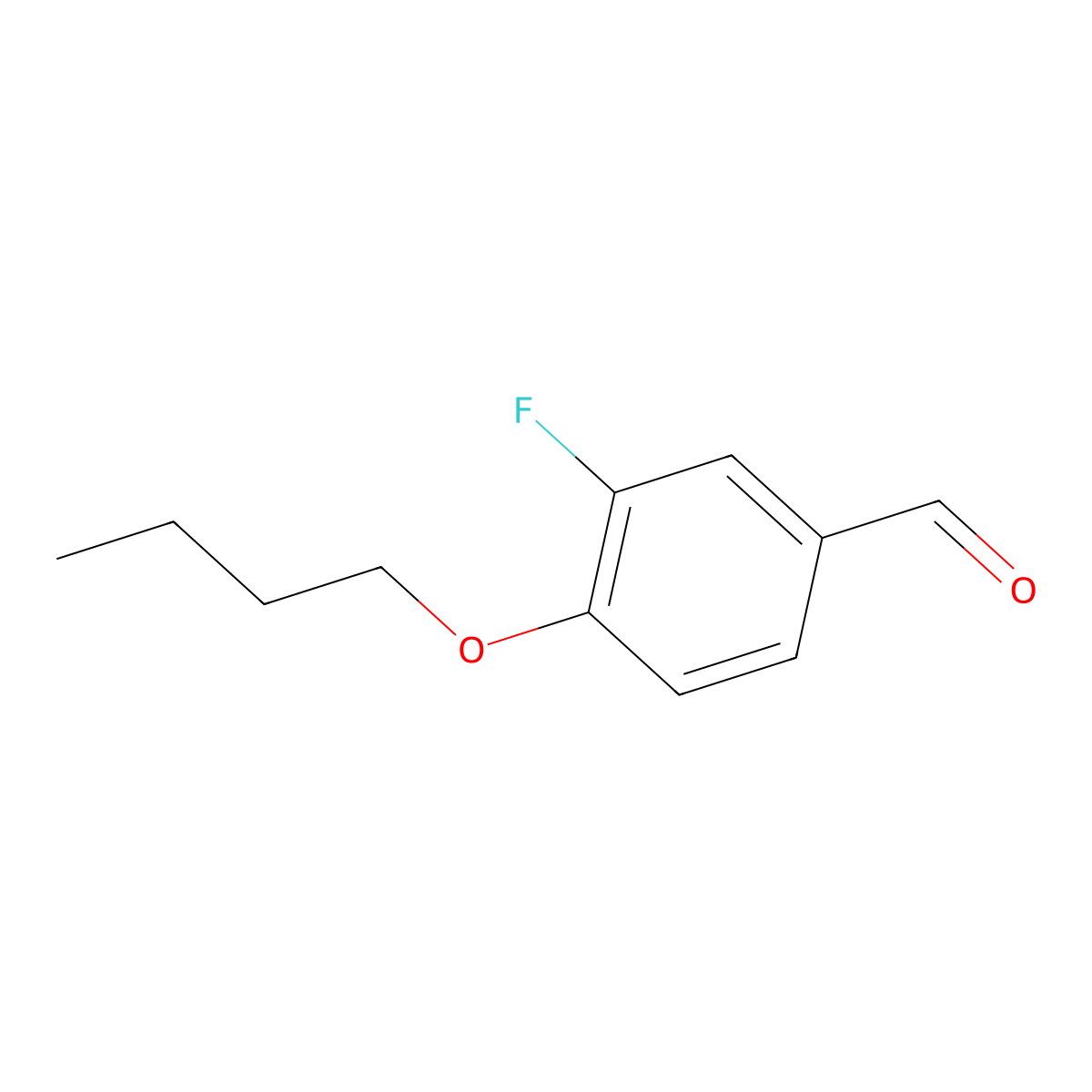4-Butoxy-3-fluorobenzaldehyde molecular structure, CAS 19415-49-7