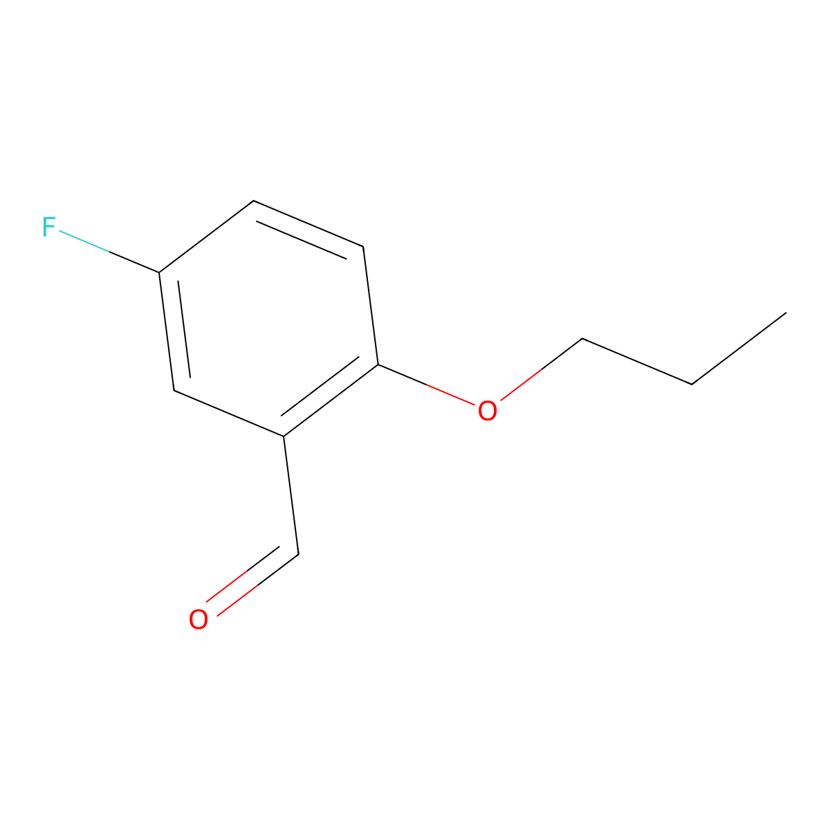 5-Fluoro-2-propoxybenzaldehyde molecular structure, CAS 19415-54-4