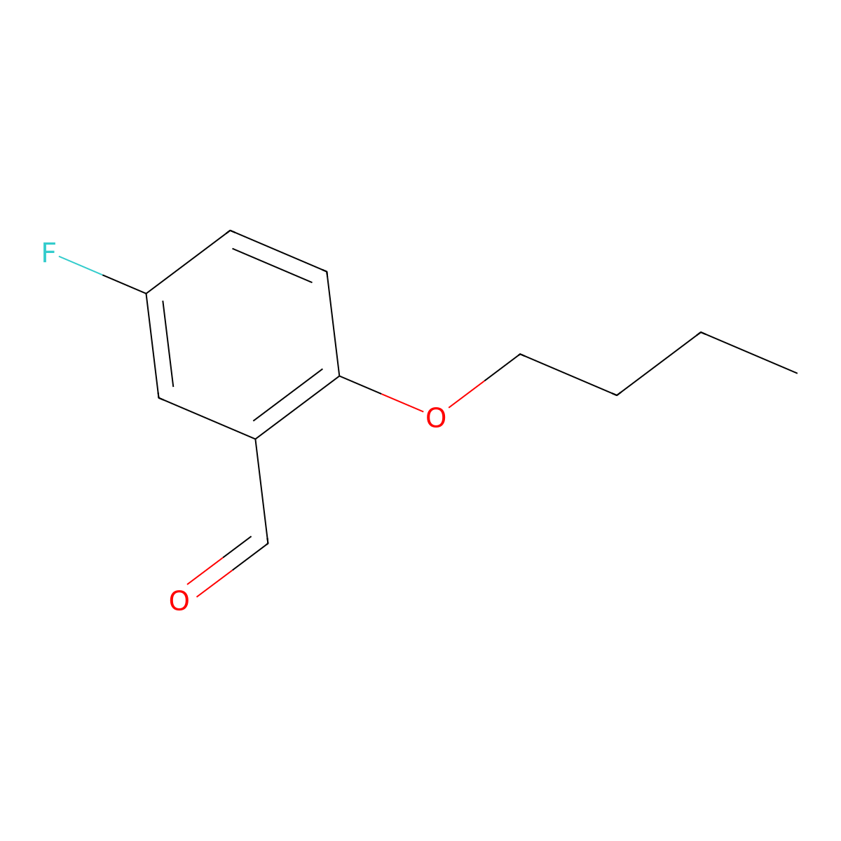 2-Butoxy-5-fluorobenzaldehyde molecular structure, CAS 19415-56-6