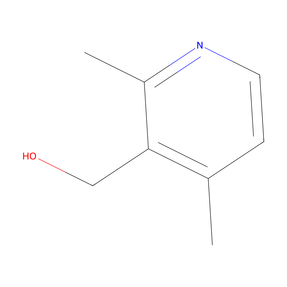 2,4-Dimethyl-3-pyridinemethanol molecular structure, CAS 194151-96-7