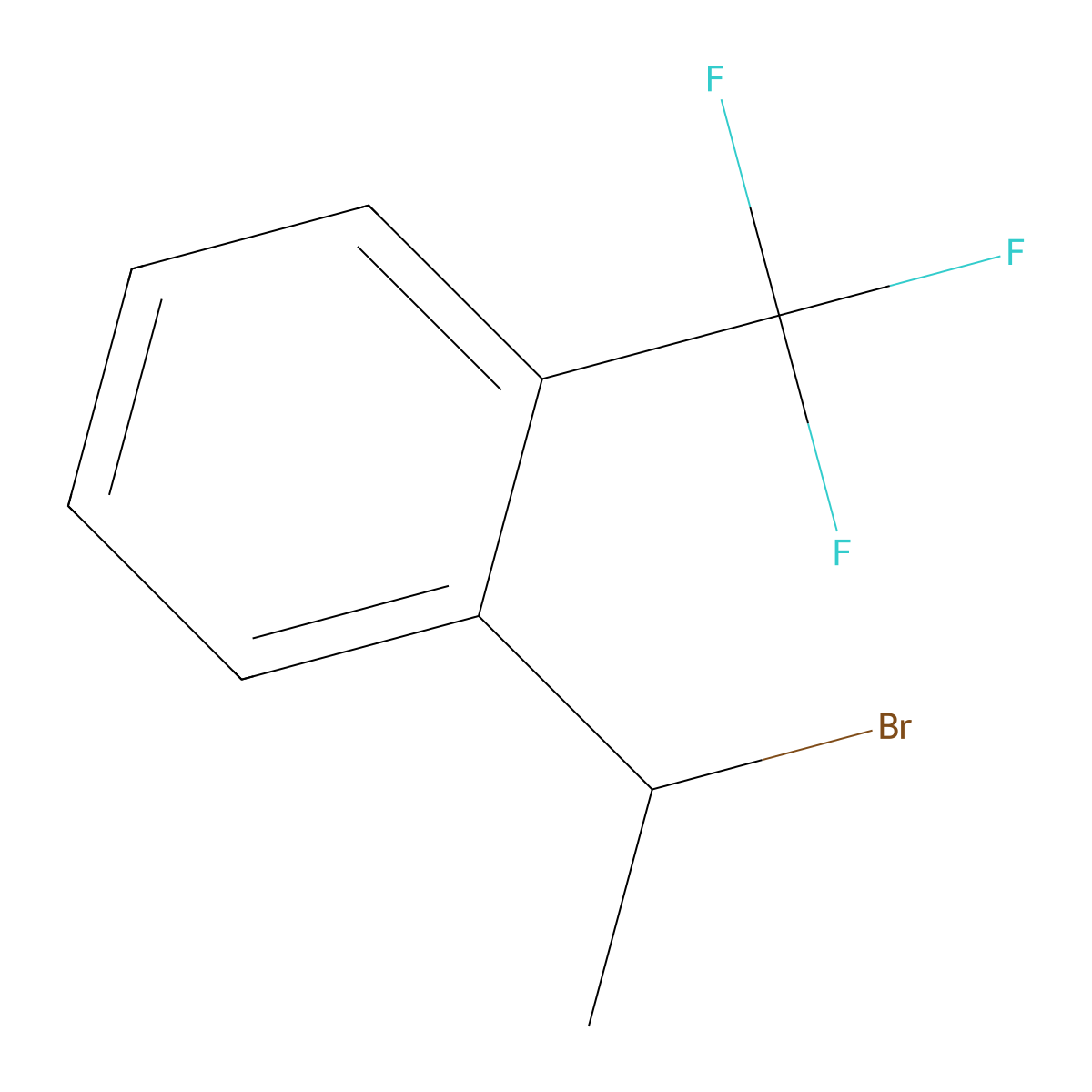 1-(1-Bromoethyl)-2-(trifluoromethyl)benzene molecular structure, CAS 194152-29-9