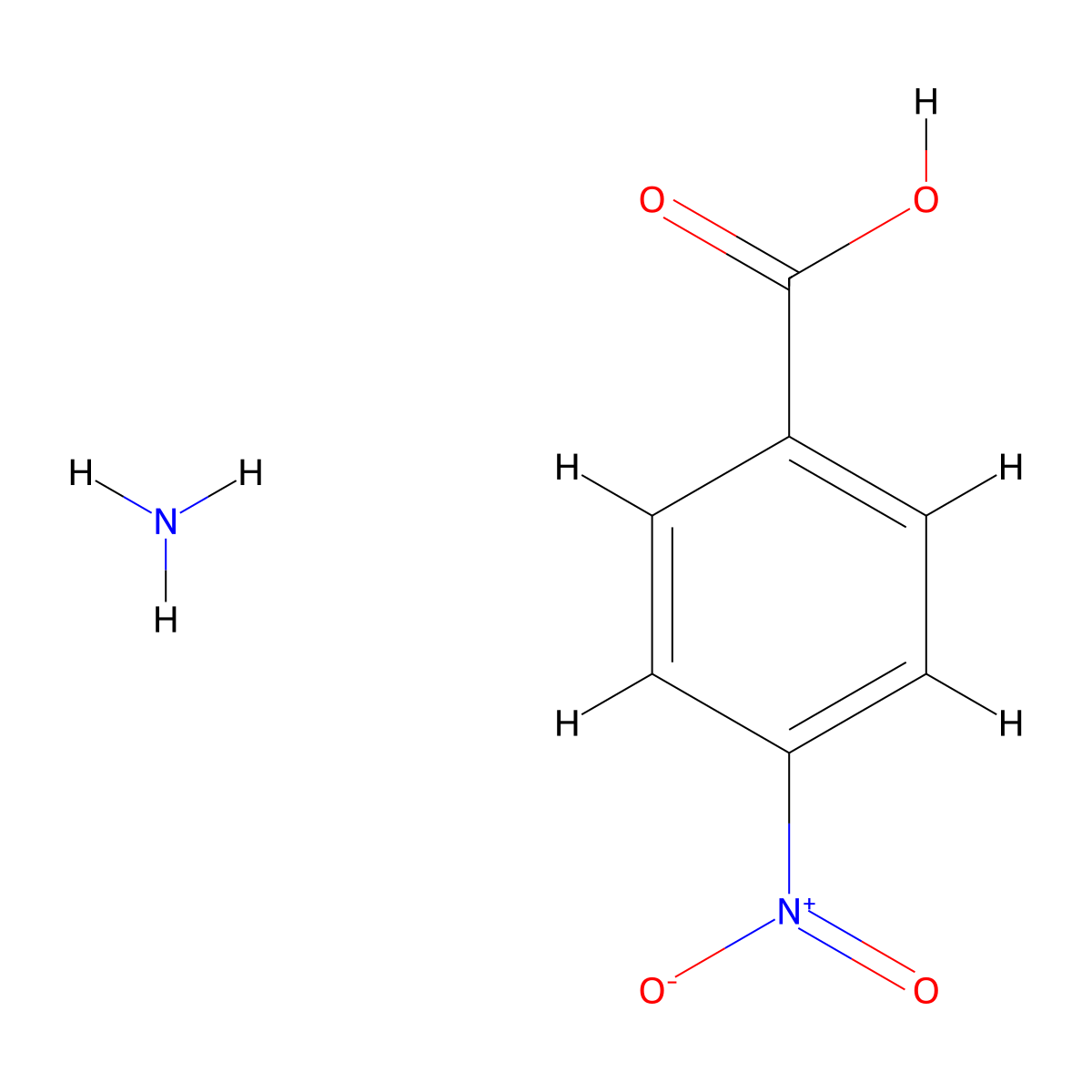 Benzoic acid, 4-nitro-, ammonium salt (1:1) molecular structure, CAS 19416-70-7