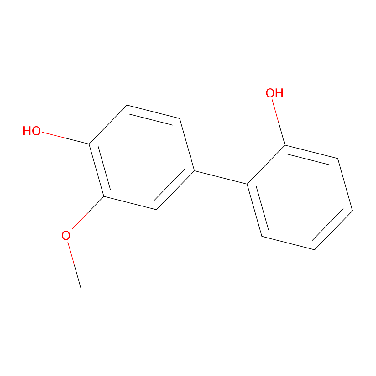 4-(2-Hydroxyphenyl)-2-methoxyphenol molecular structure, CAS 194160-07-1