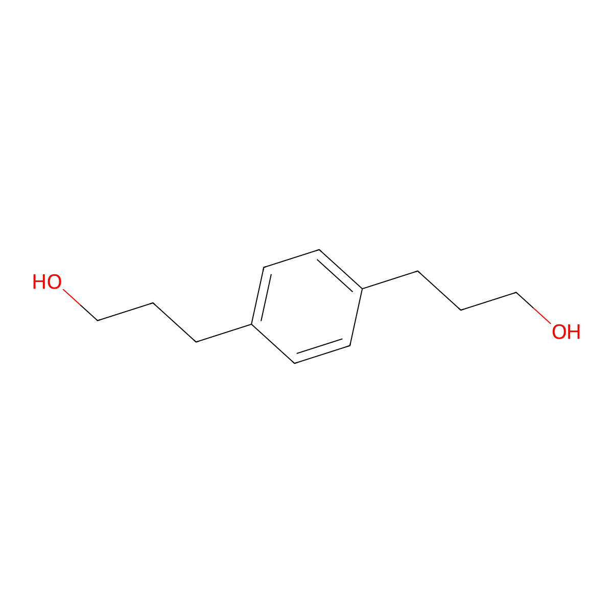 1,4-Benzenedipropanol molecular structure, CAS 19417-58-4