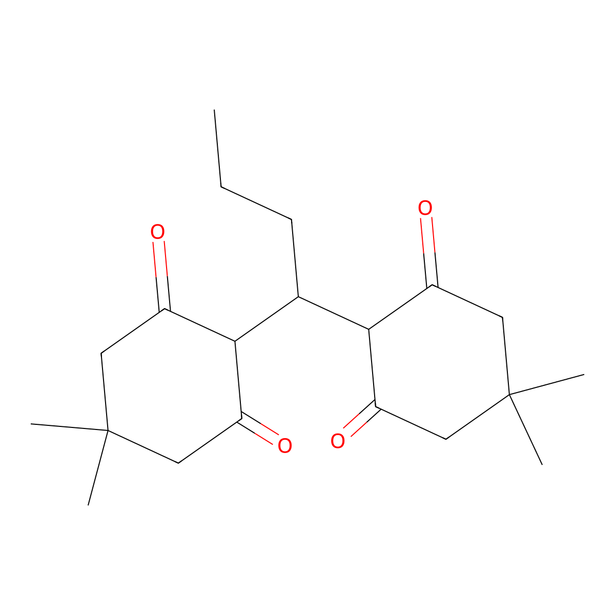 1,3-Cyclohexanedione, 2,2'-butylidenebis[5,5-dimethyl- molecular structure, CAS 19419-22-8