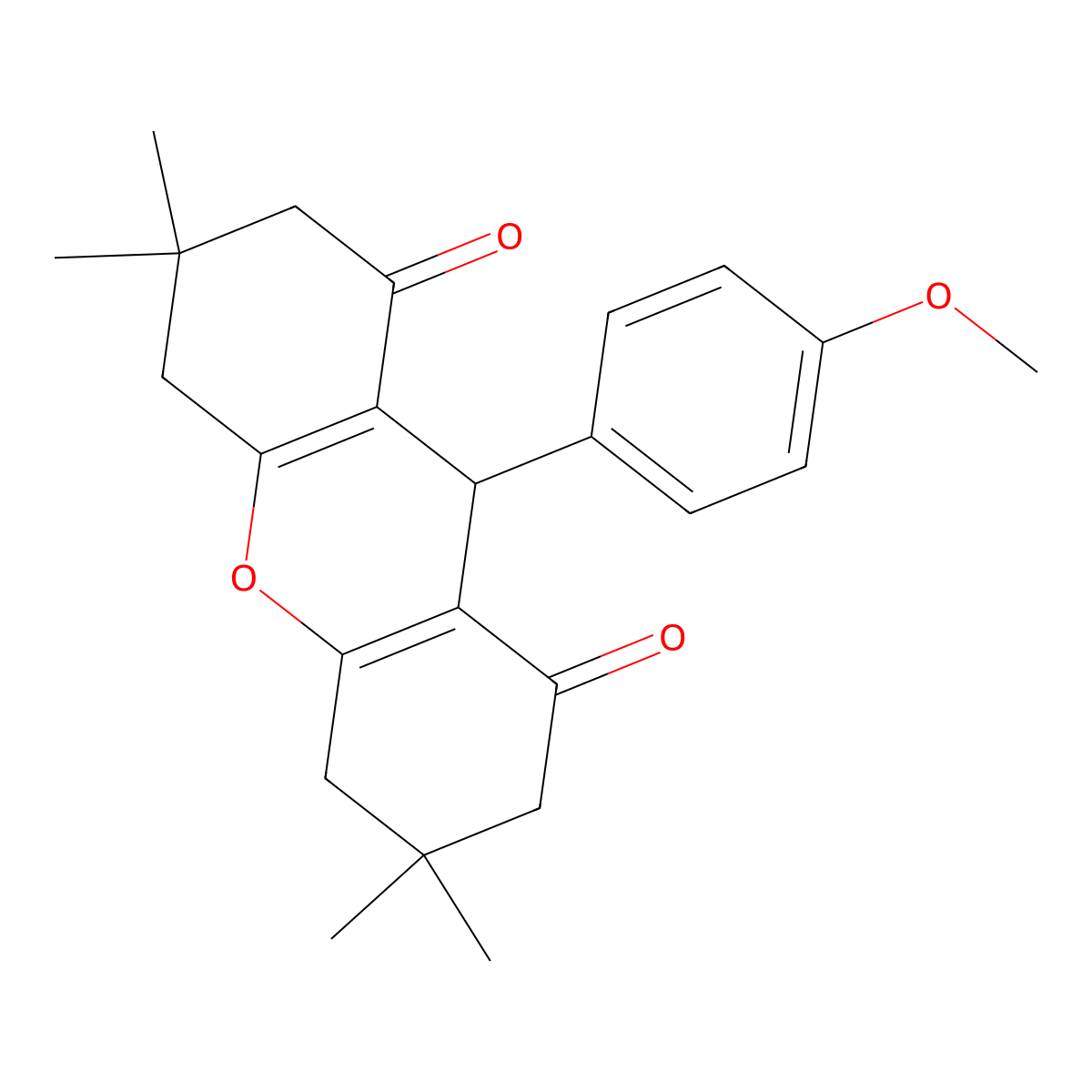 9-(4-Methoxyphenyl)-3,3,6,6-tetramethyl-3,4,5,6,7,9-hexahydro-1H-xanthene-1,8(2H)-dione molecular structure, CAS 19419-25-1