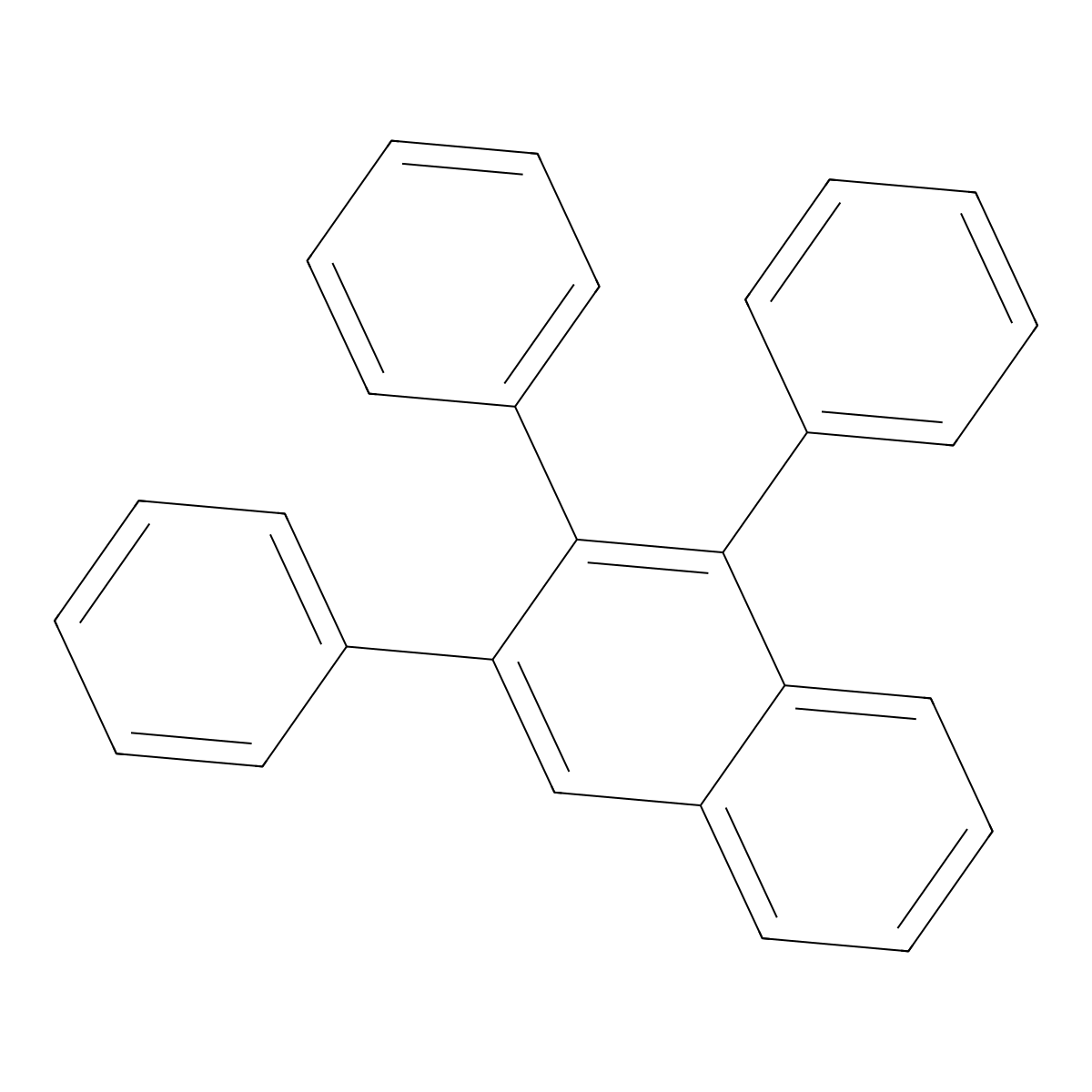 1,2,3-Triphenylnaphthalene molecular structure, CAS 1942-39-8