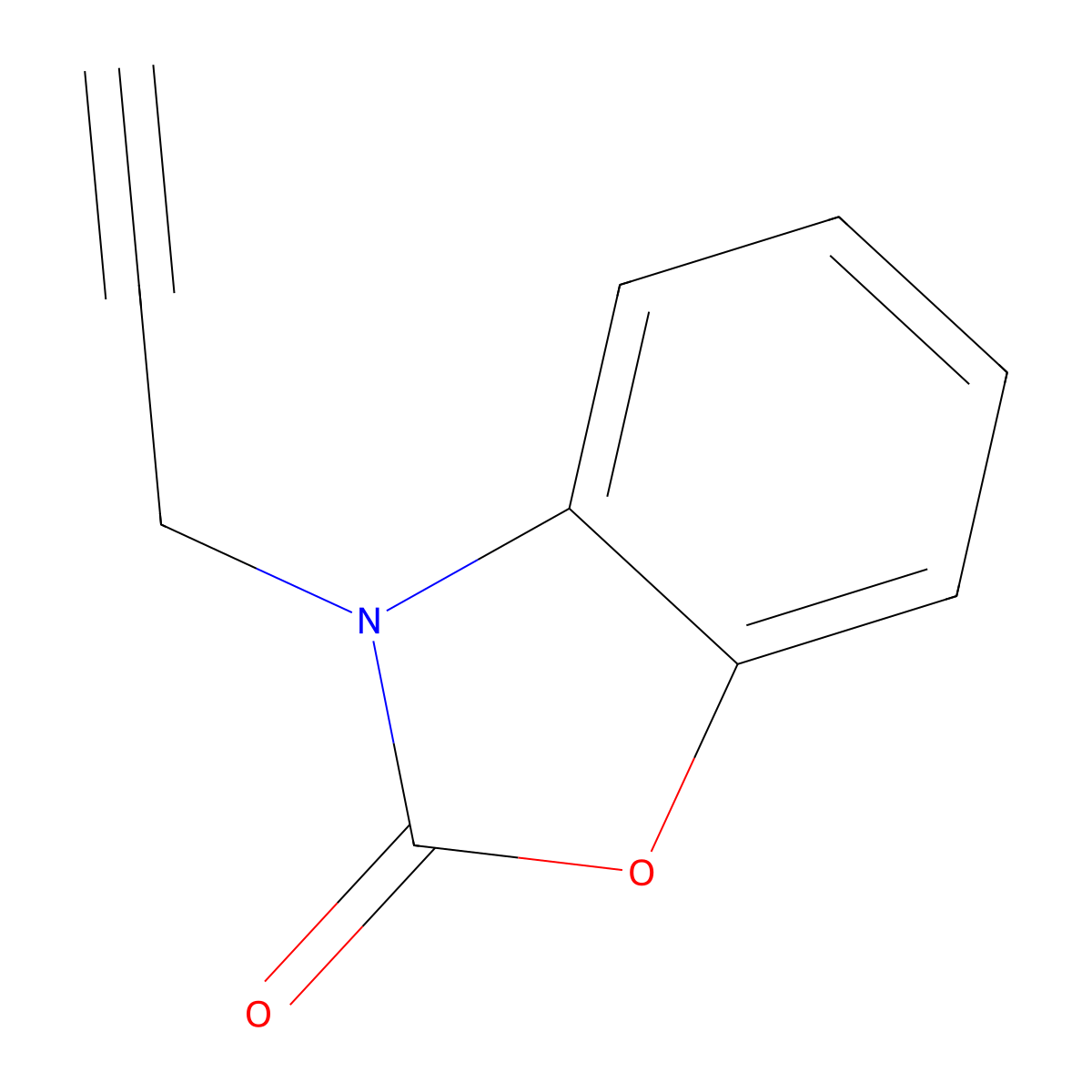 2-Benzoxazolinone, 3-(2-propynyl)- molecular structure, CAS 19420-41-8