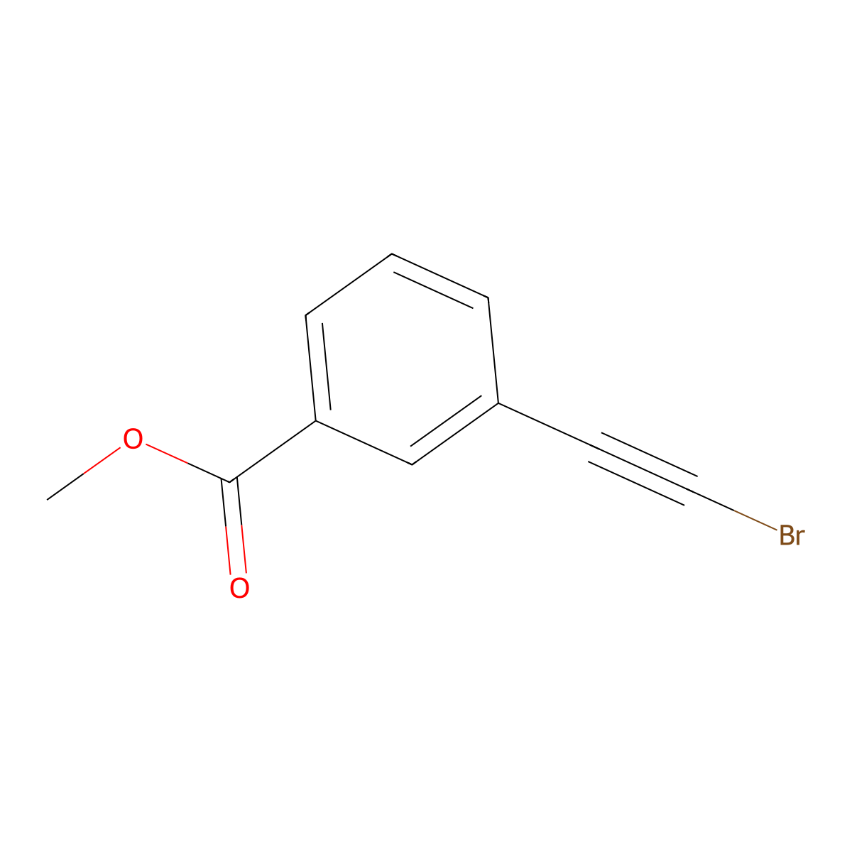 Methyl 3-(bromoethynyl)benzoate molecular structure, CAS 1942003-87-3