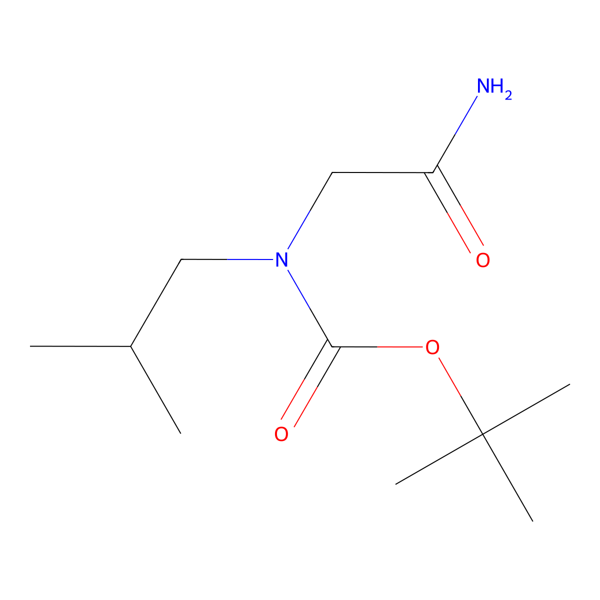 tert-butyl N-(carbamoylmethyl)-N-(2-methylpropyl)carbamate molecular structure, CAS 194207-08-4