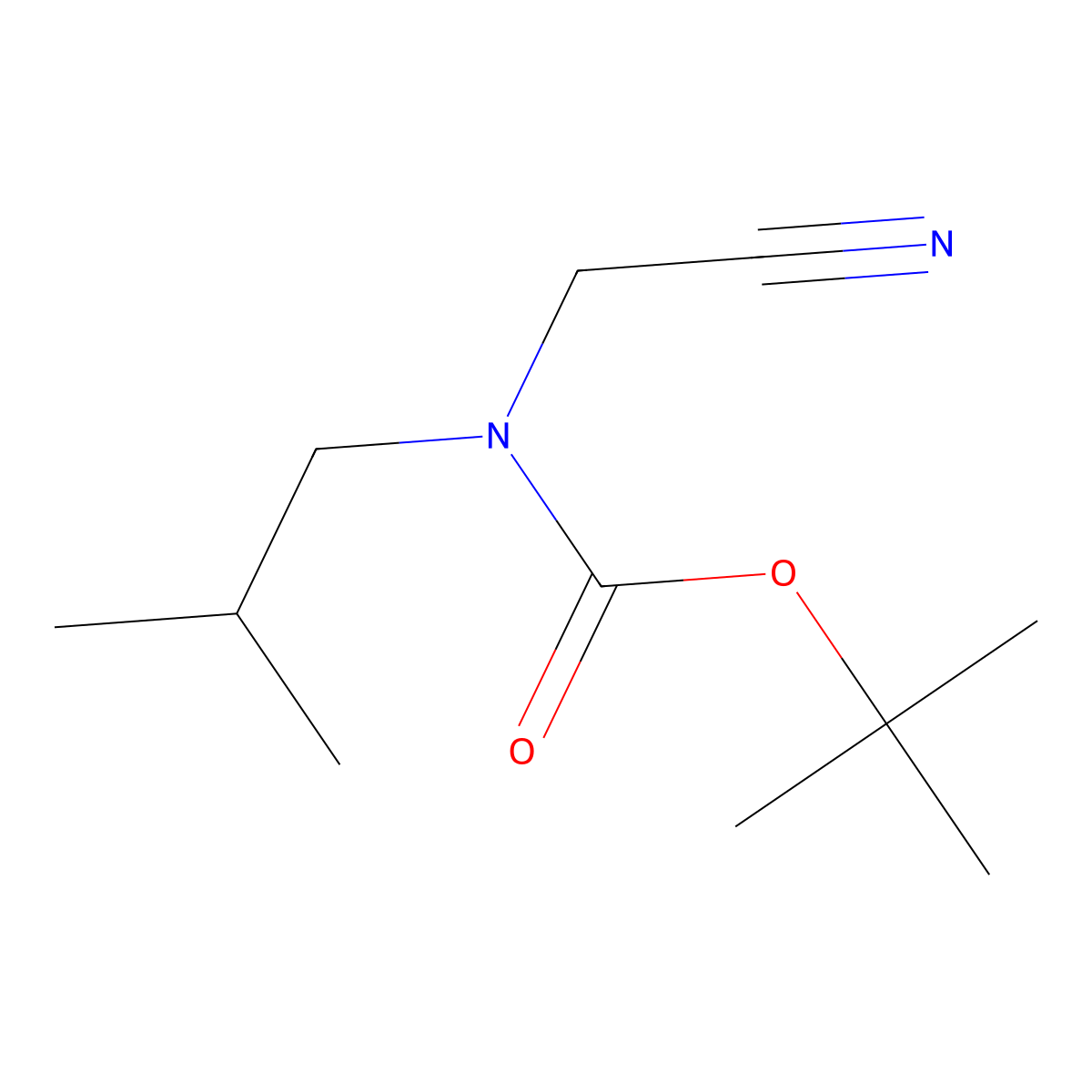 tert-butyl N-(cyanomethyl)-N-(2-methylpropyl)carbamate molecular structure, CAS 194207-82-4