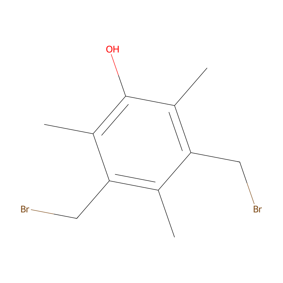 3,5-Bis(bromomethyl)-2,4,6-trimethylphenol molecular structure, CAS 194211-77-3