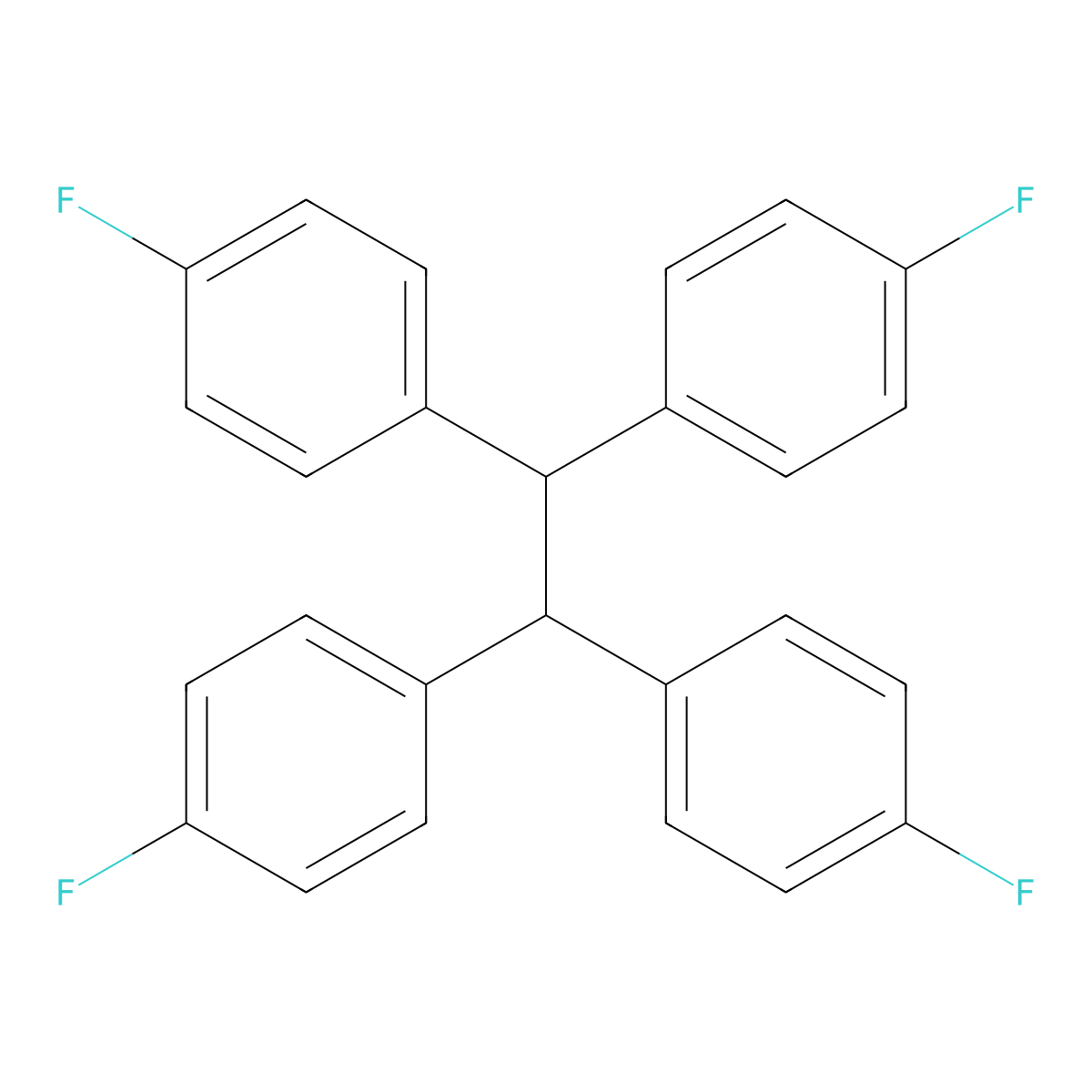 1,1',1'',1'''-(1,2-Ethanediylidene)tetrakis[4-fluorobenzene] molecular structure, CAS 19422-37-8