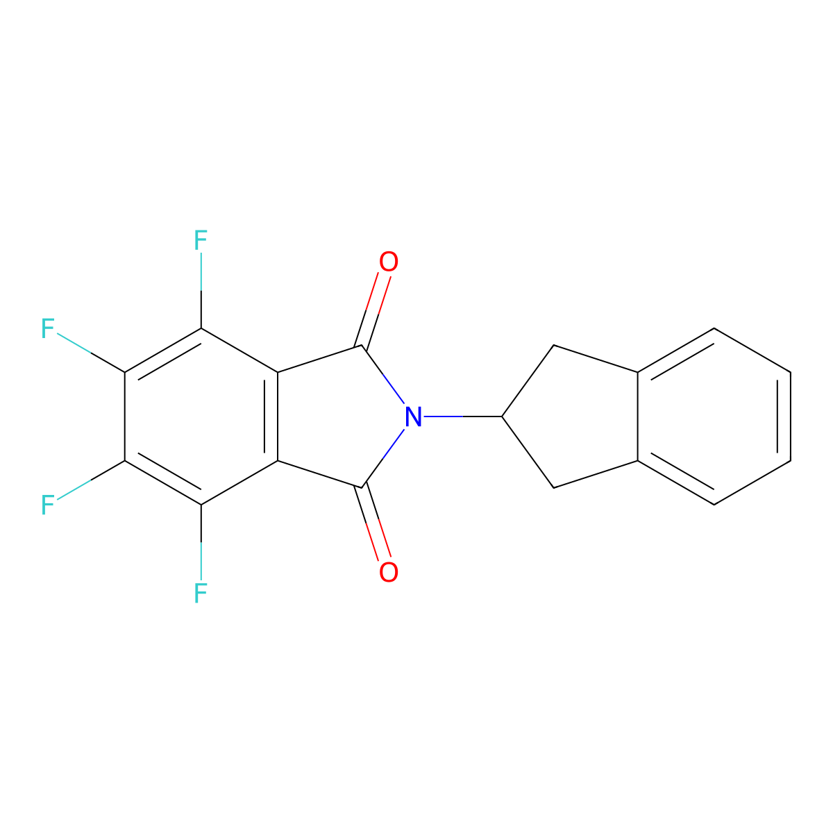 2-(2,3-dihydro-1H-inden-2-yl)-4,5,6,7-tetrafluoro-2,3-dihydro-1H-isoindole-1,3-dione molecular structure, CAS 194225-50-8
