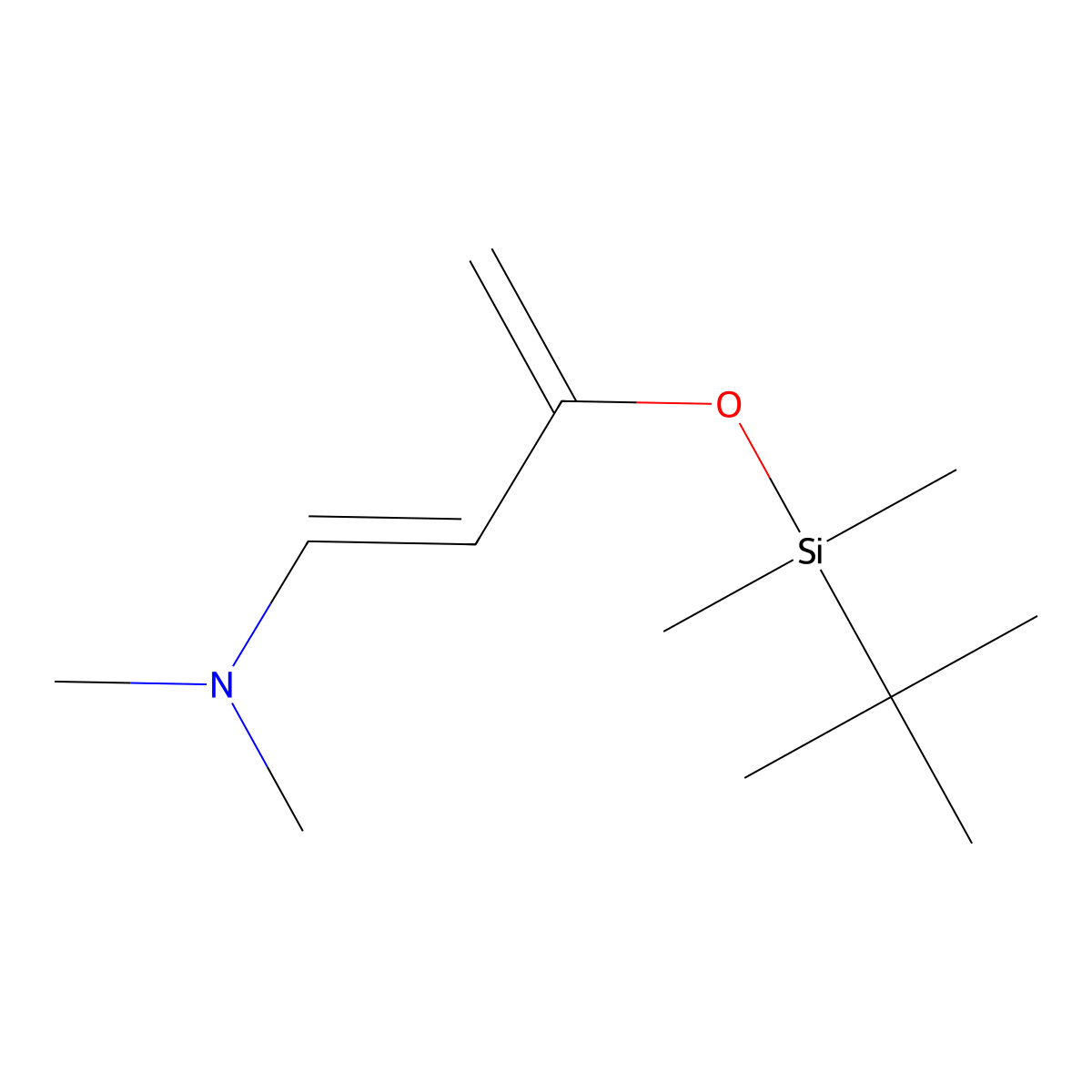 [(1E)-3-[(tert-butyldimethylsilyl)oxy]buta-1,3-dien-1-yl]dimethylamine molecular structure, CAS 194233-66-4