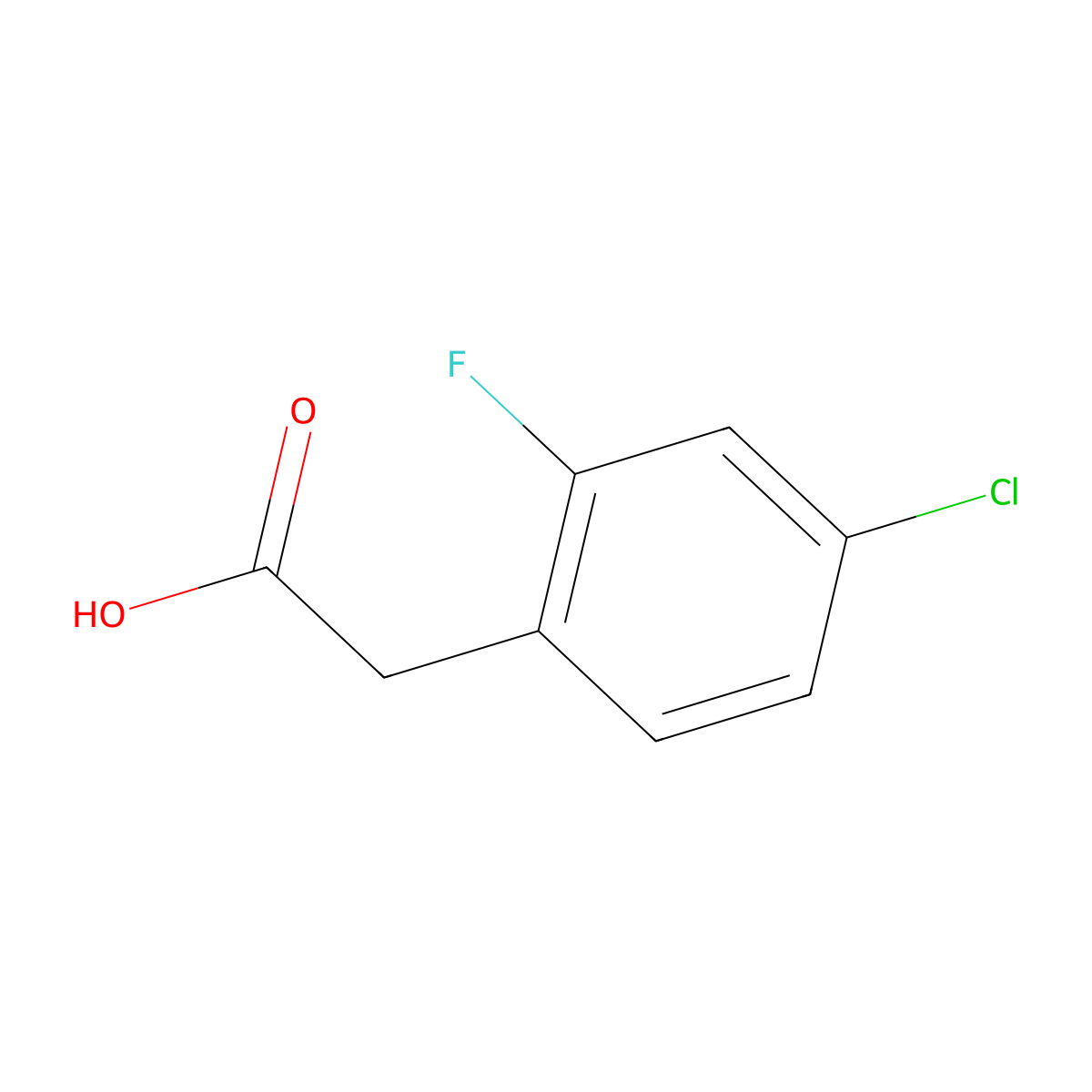 (4-Chloro-2-fluorophenyl)acetic acid molecular structure, CAS 194240-75-0