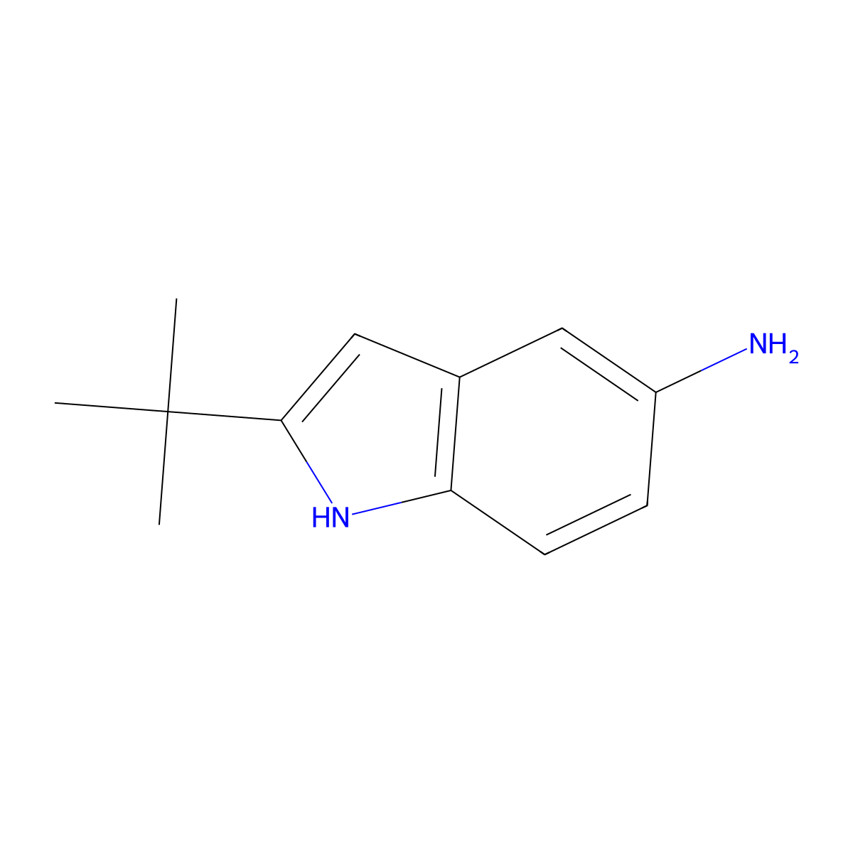 2-tert-butyl-1H-indol-5-amine molecular structure, CAS 194242-23-4