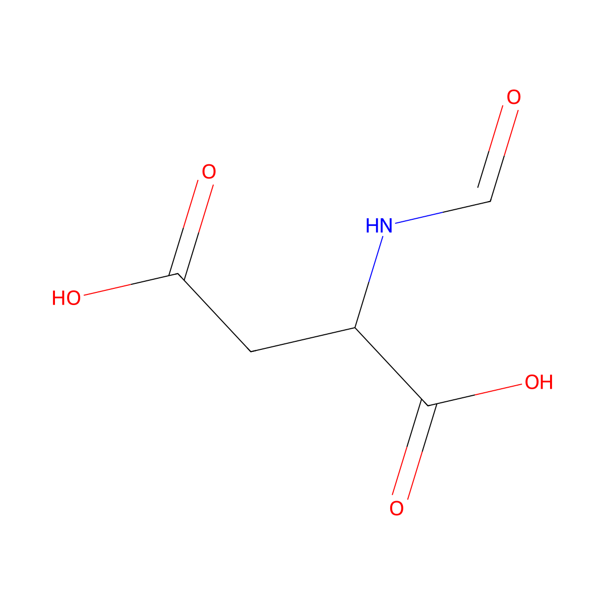 N-formyl-L-aspartic acid molecular structure, CAS 19427-28-2
