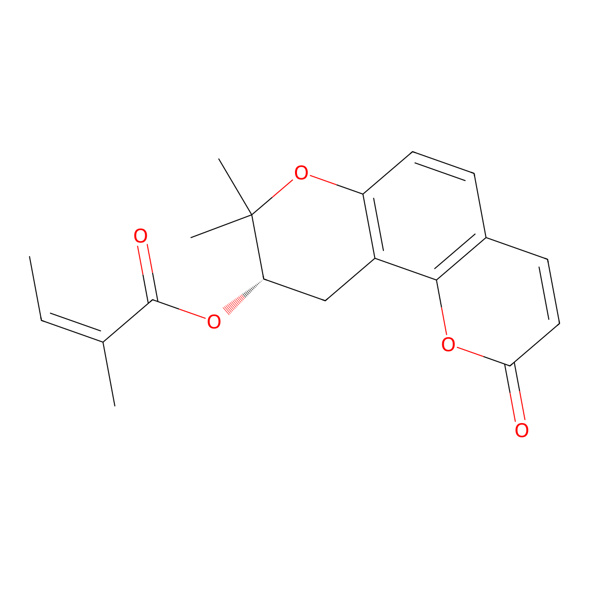 Selinidin molecular structure, CAS 19427-82-8