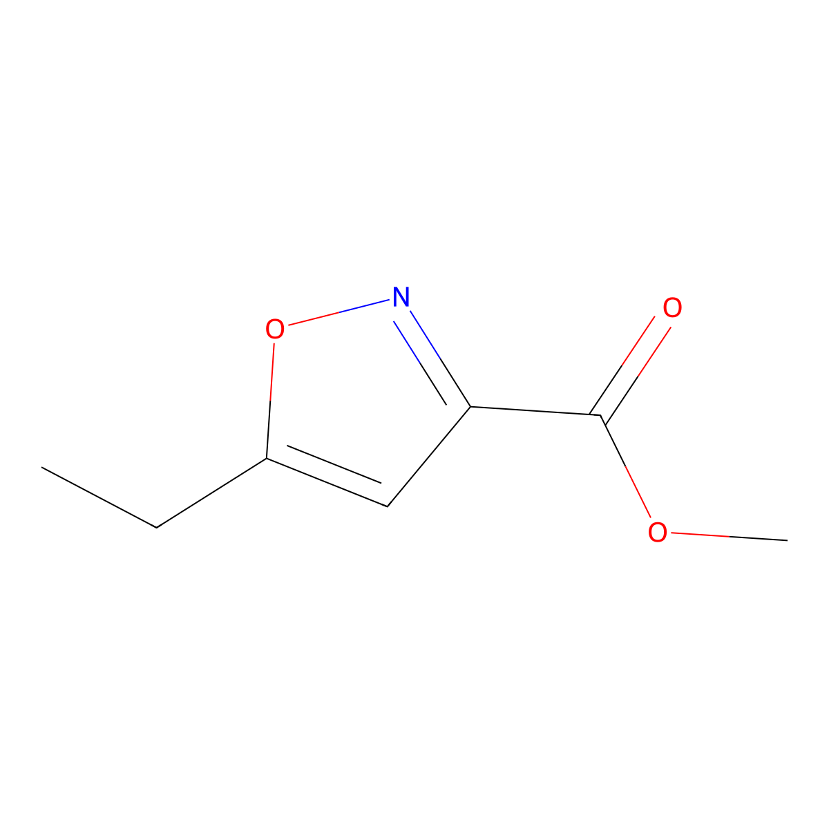 Methyl5-ethyl-1,2-oxazole-3-carboxylate molecular structure, CAS 1942725-69-0