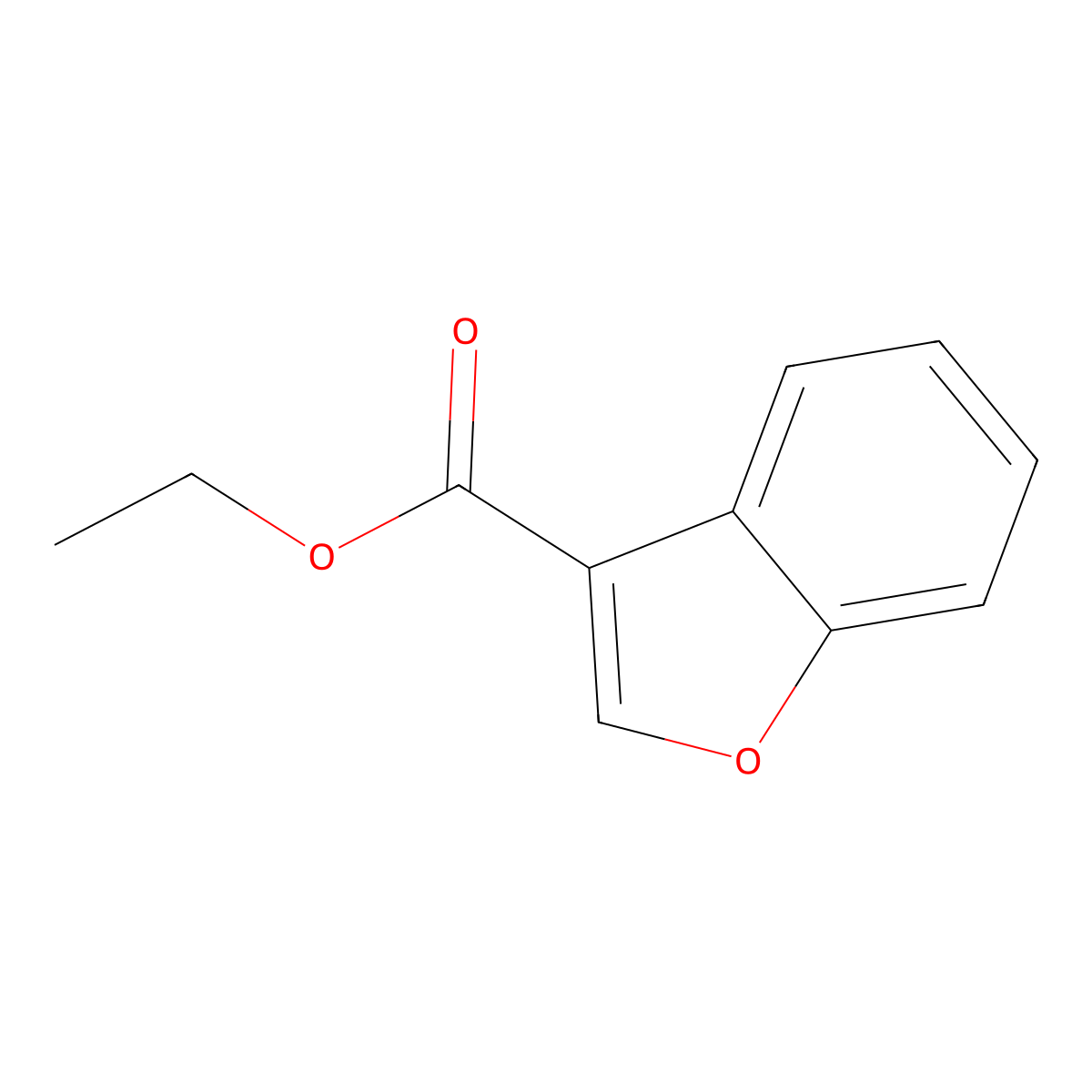 Ethyl 1-benzofuran-3-carboxylate molecular structure, CAS 194278-43-8