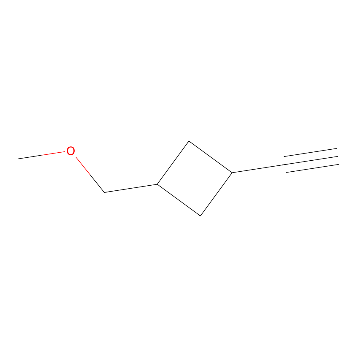 1-Ethynyl-3-(methoxymethyl)cyclobutane molecular structure, CAS 1942858-67-4