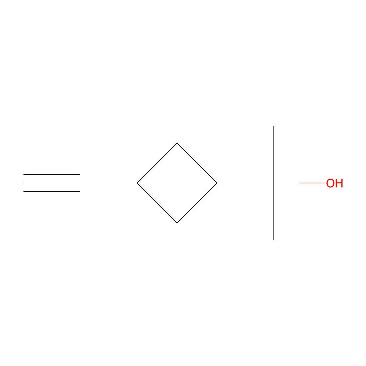 2-(3-Ethynylcyclobutyl)-2-propanol molecular structure, CAS 1942858-71-0