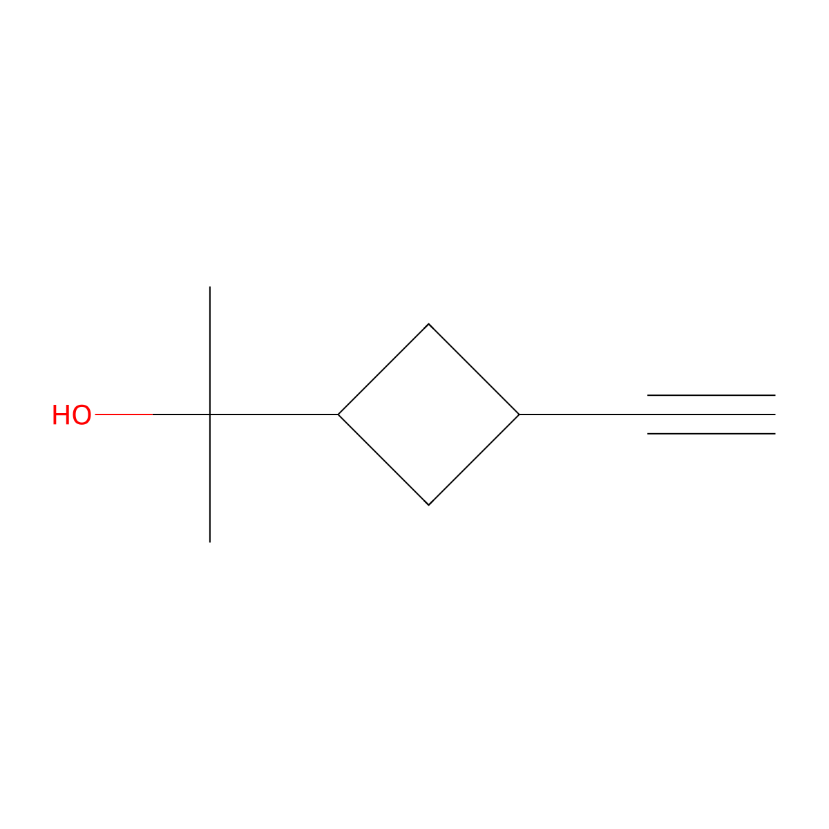 2-(3-Ethynylcyclobutyl)-2-propanol molecular structure, CAS 1942858-71-0