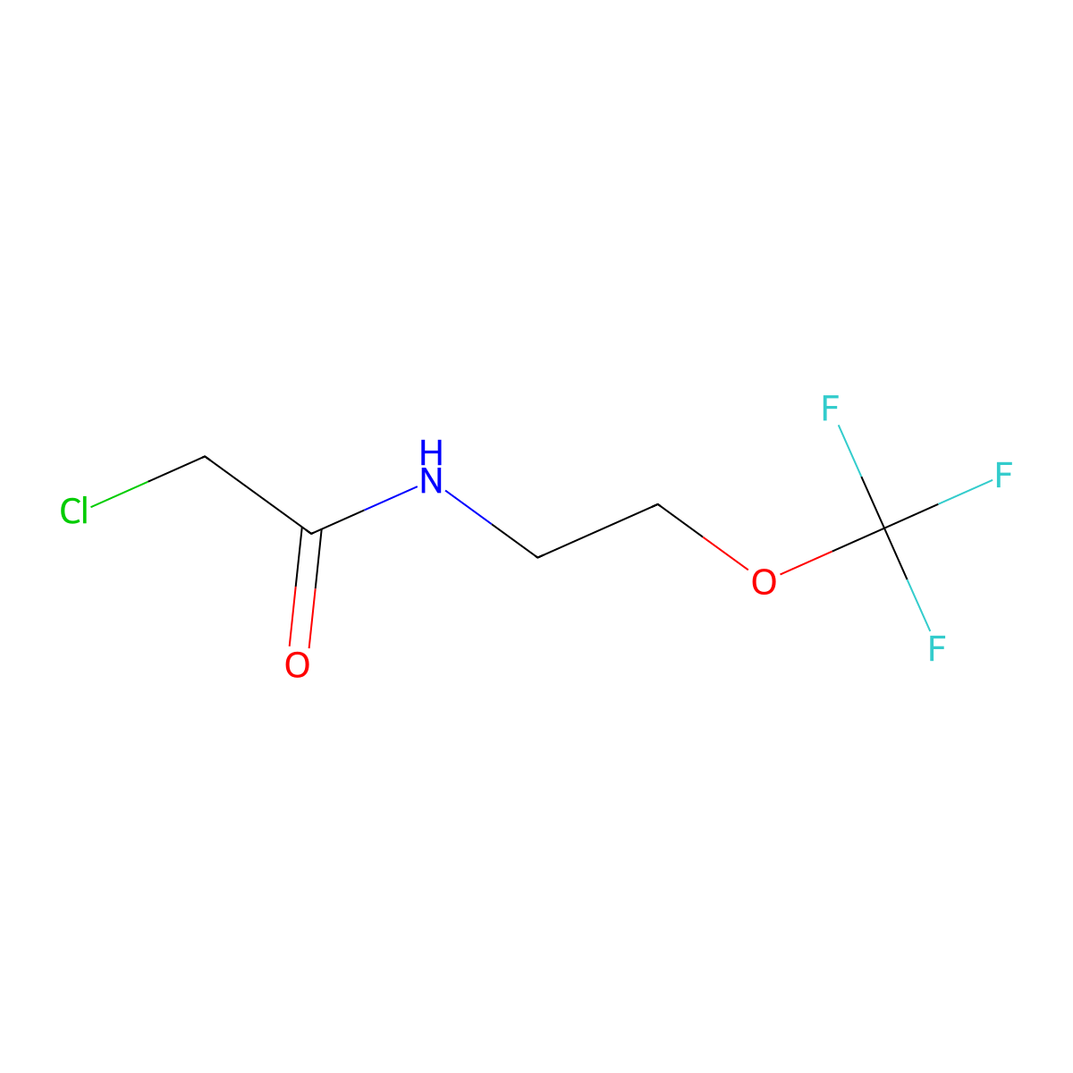 2-chloro-N-[2-(trifluoromethoxy)ethyl]acetamide molecular structure, CAS 1942864-42-7
