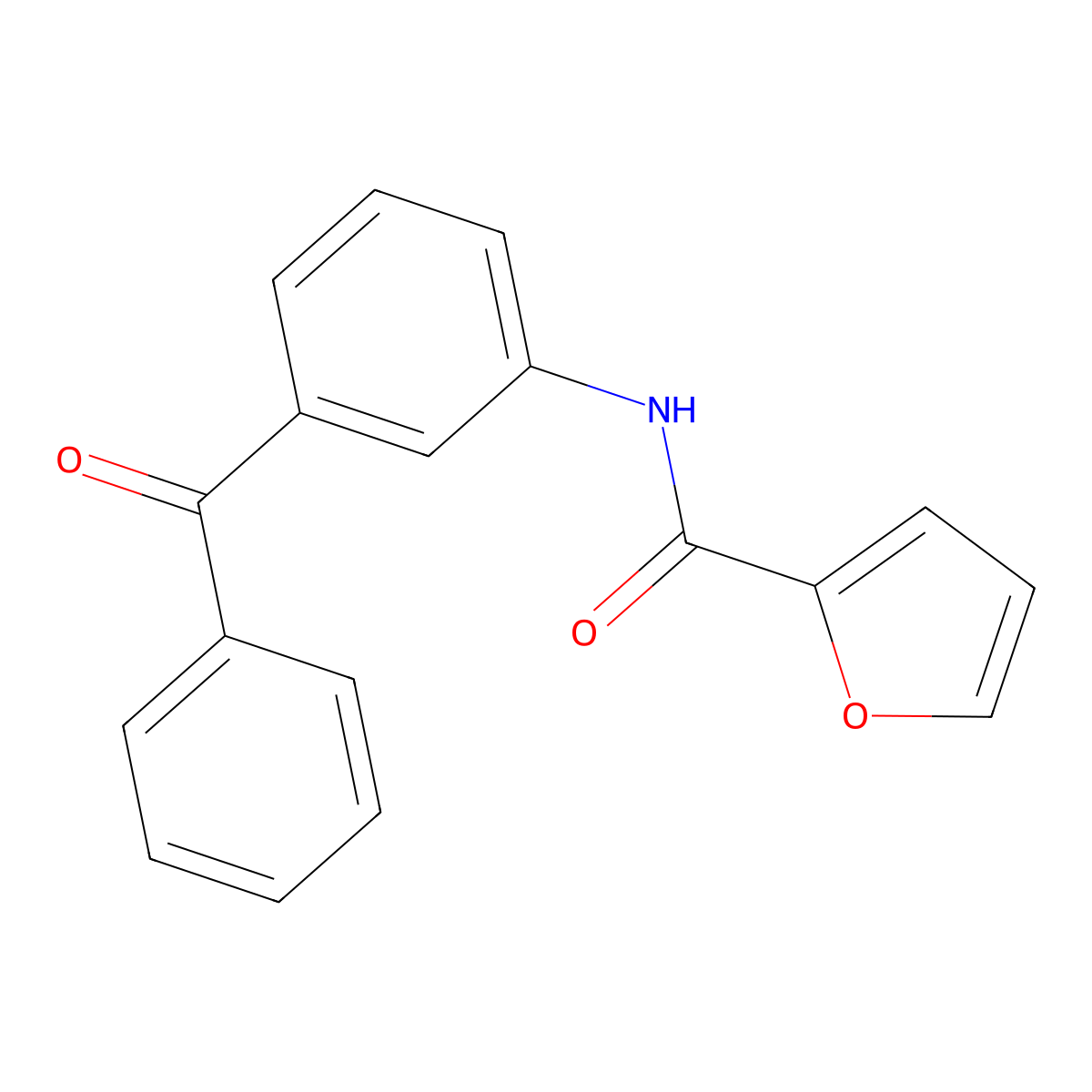 N-(3-benzoylphenyl)furan-2-carboxamide molecular structure, CAS 194289-55-9