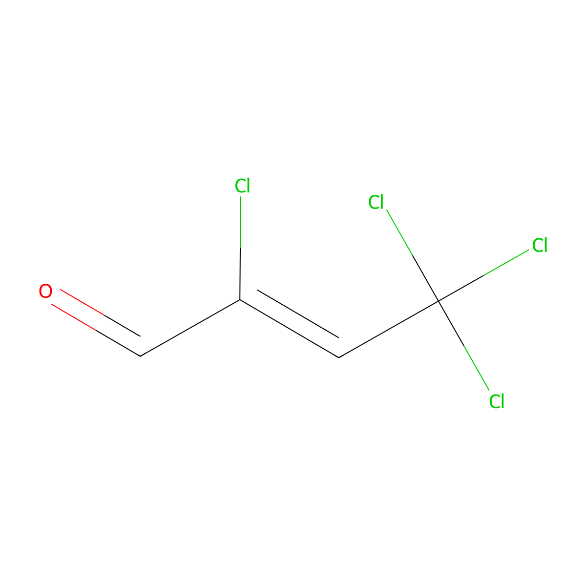 2,4,4,4-Tetrachlorobut-2-enal molecular structure, CAS 19429-51-7